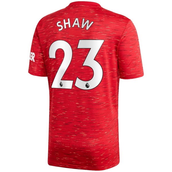 Maillot Football Manchester United NO.23 Shaw Domicile 2020-21 Rouge